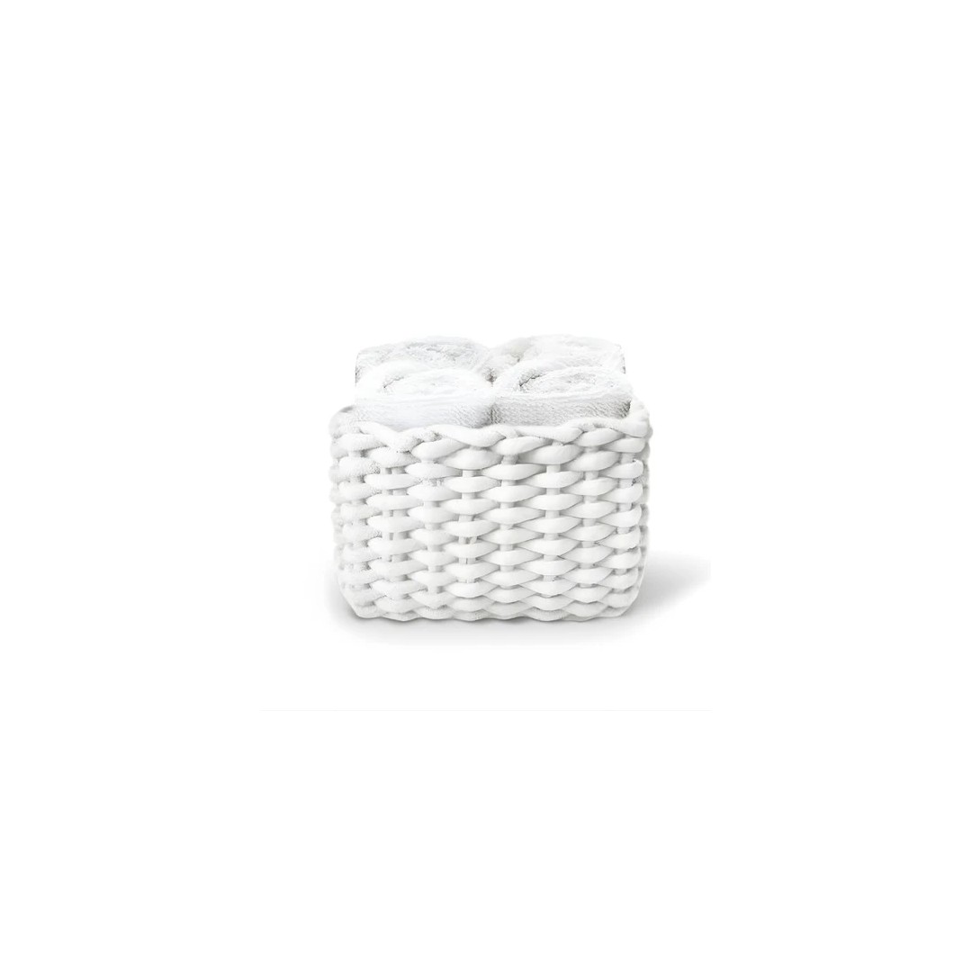 Set di 4 lavette Classic bianche - immagine 2
