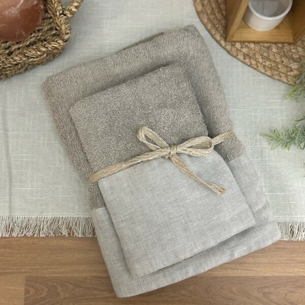 Coppia di spugne Linen beige