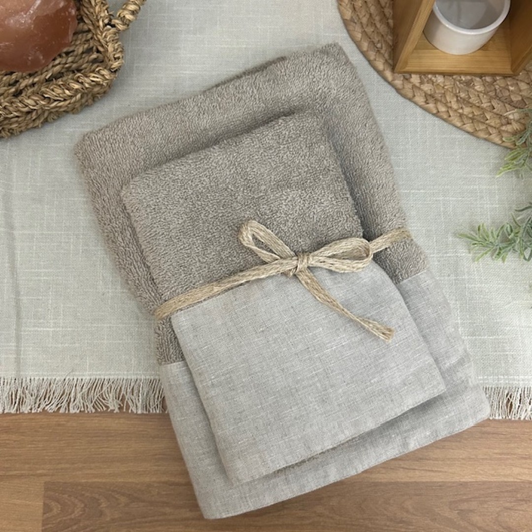 Coppia di spugne Linen beige