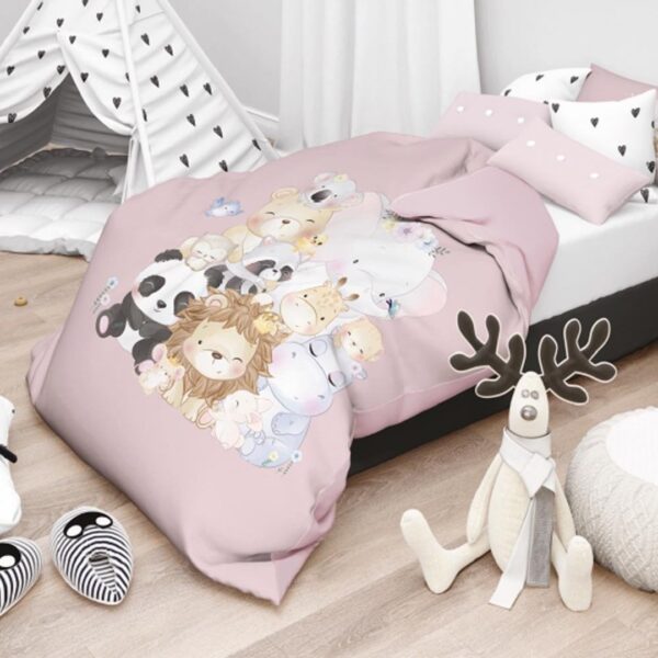 Parure copripiumino Baby Dream Animaletti rosa