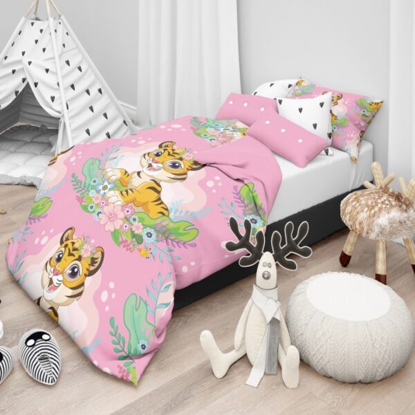 Parure copripiumino Baby Dream Tigrotto rosa