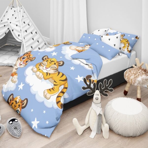 Parure copripiumino Baby Dream Tigrotto azzurro
