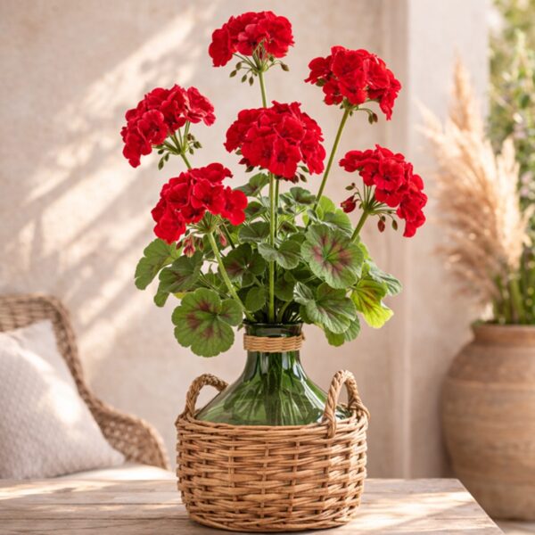 Ramo di Geranio rosso 70 cm