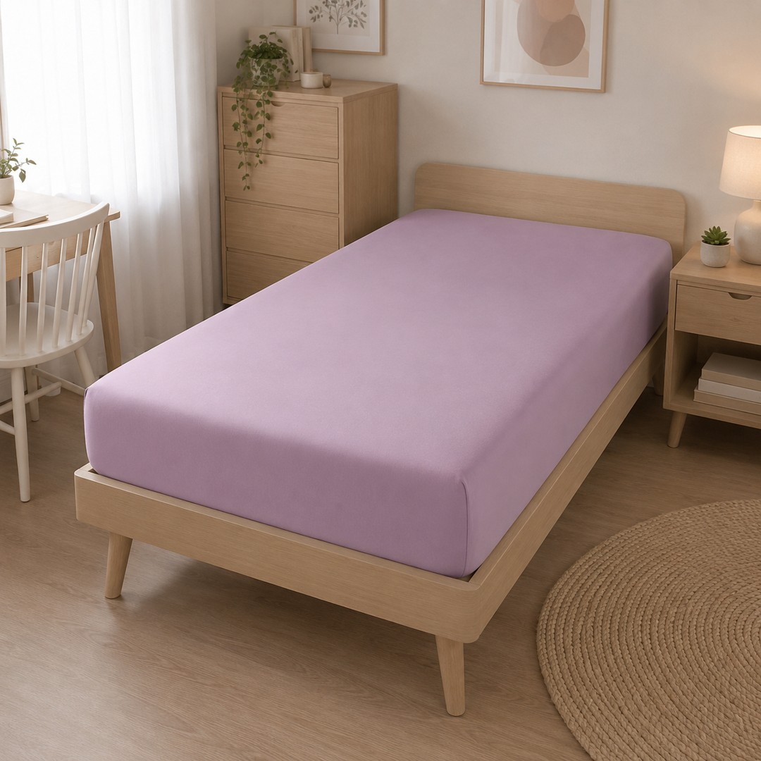 Lenzuolo una piazza e mezza con angoli Jersey lavanda