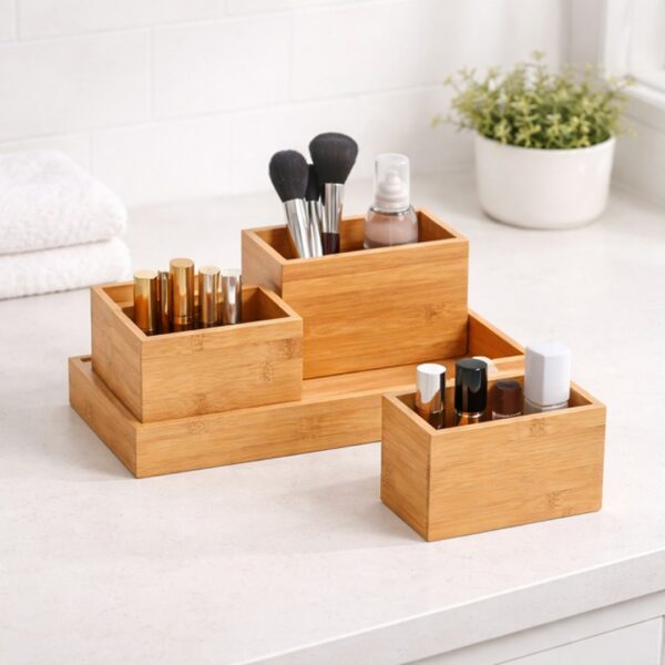 Set organizer in bamboo 4 pezzi