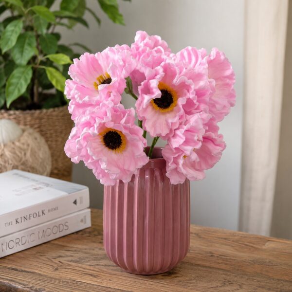 Mazzo artificiale di Papaveri rosa