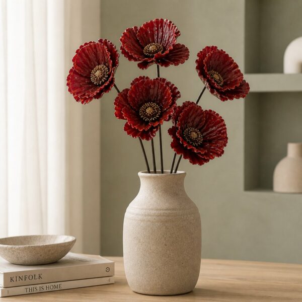 Papavero decorativo glossy mattone