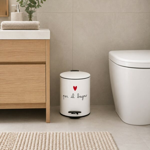Pattumiera bianca Per il bagno