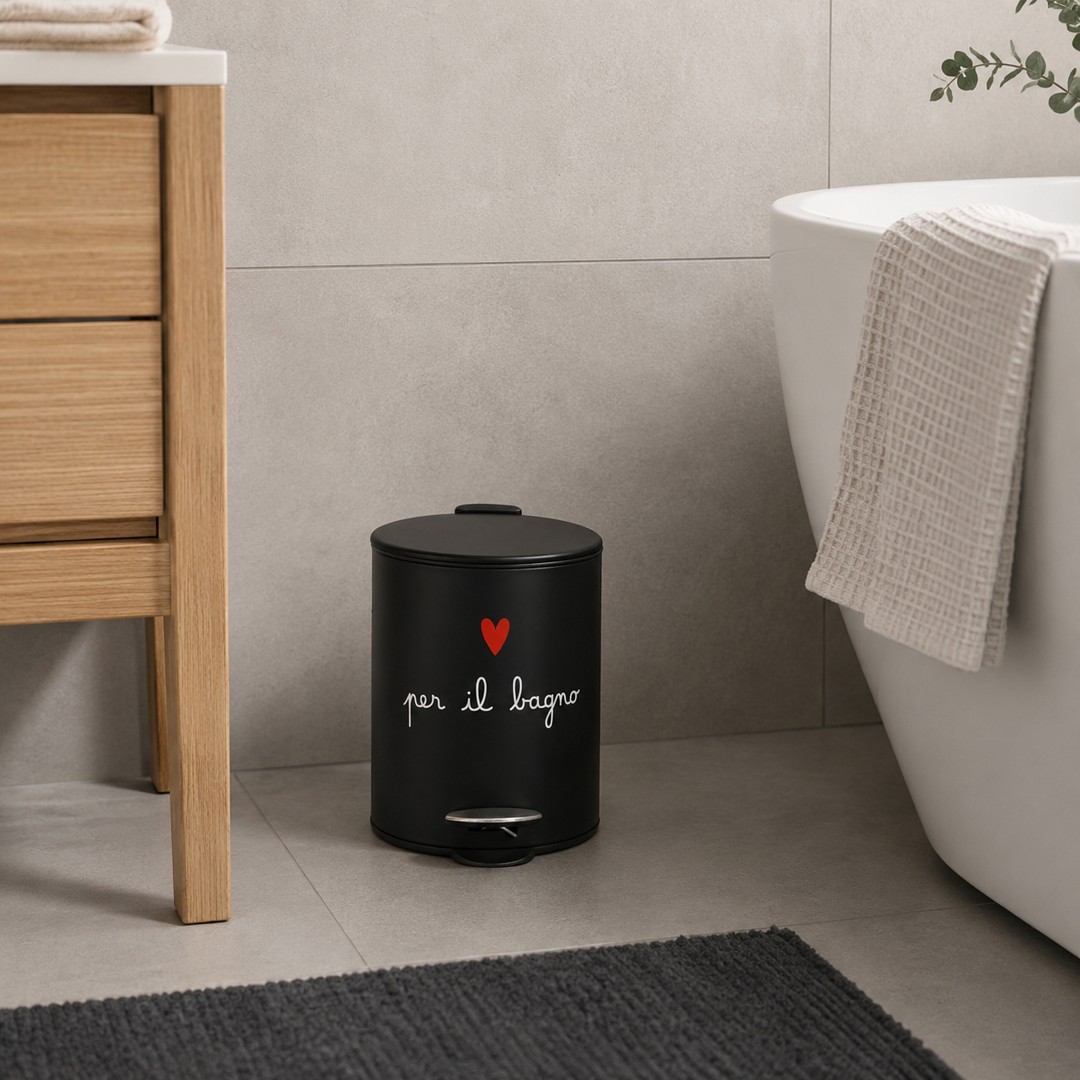 Pattumiera nera Per il bagno