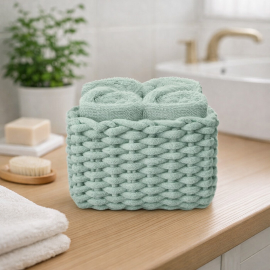 Set di 4 lavette Classic salvia