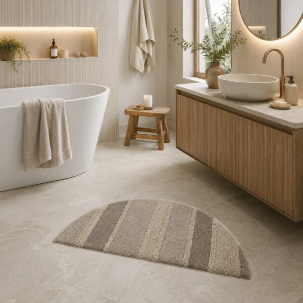 Tappeto Nuance grigio mezza luna