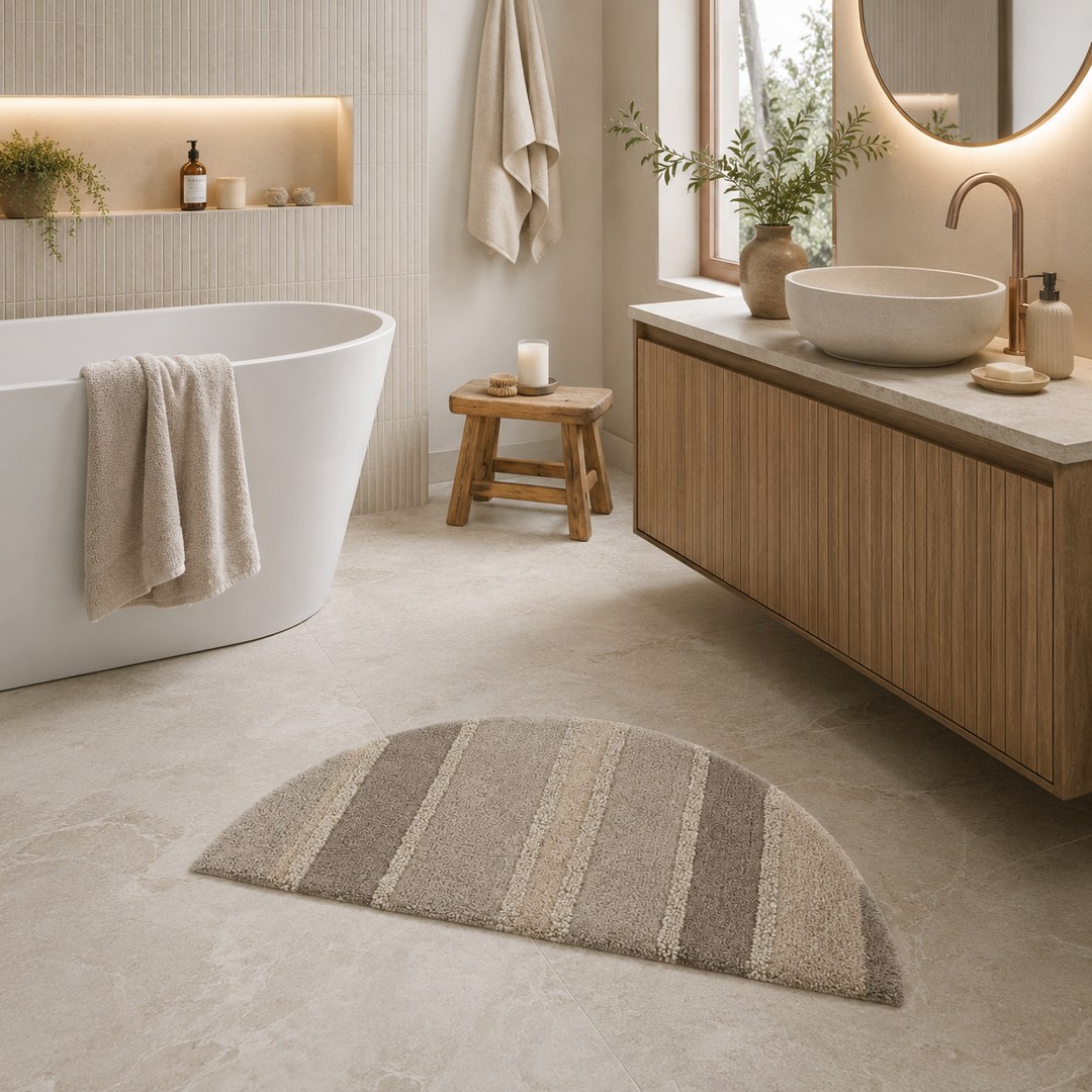 Tappeto Nuance grigio mezza luna