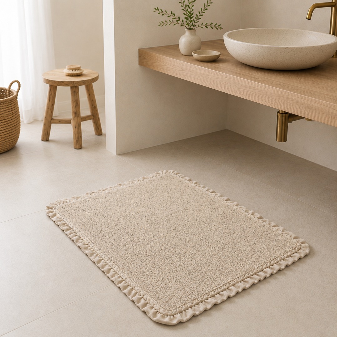 Tappeto Volant beige 50x40 cm
