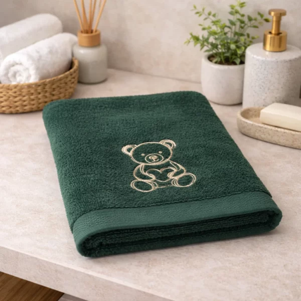 Telo bagno Orsetto verde