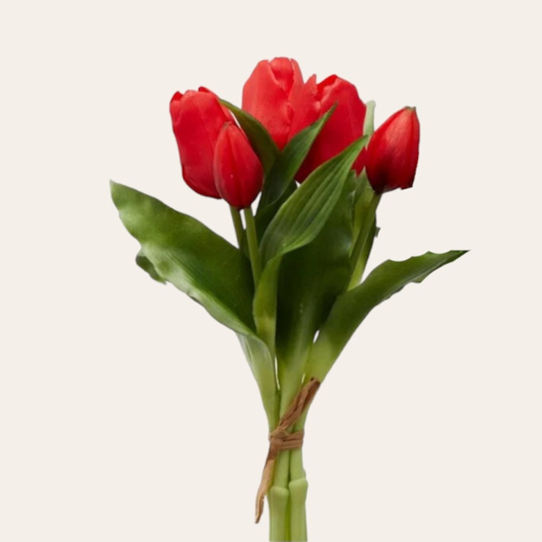 Mazzo artificiale di Tulipani rossi - immagine 3