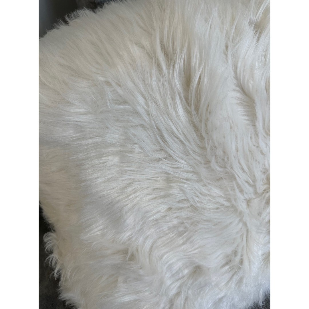 Fodera pelosa per cuscino arredo beige - immagine 6