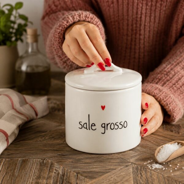 Barattolo Sale grosso cuoricino
