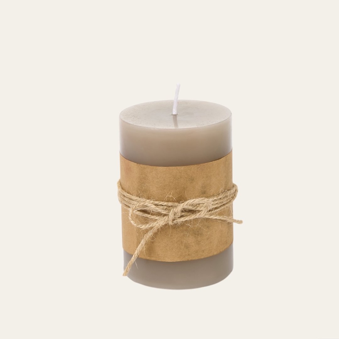 Candela beige 10 cm - immagine 2
