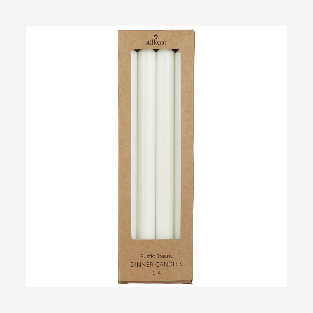 Scatola 4 candele Bianche 29 cm - immagine 2