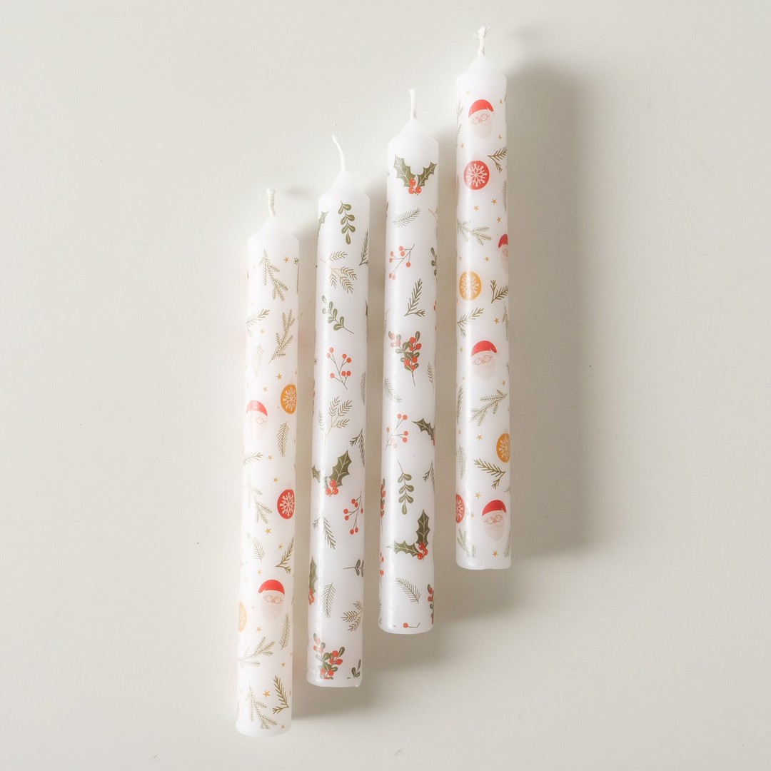 Scatola 4 candele Babbi e Agrifoglio - immagine 2