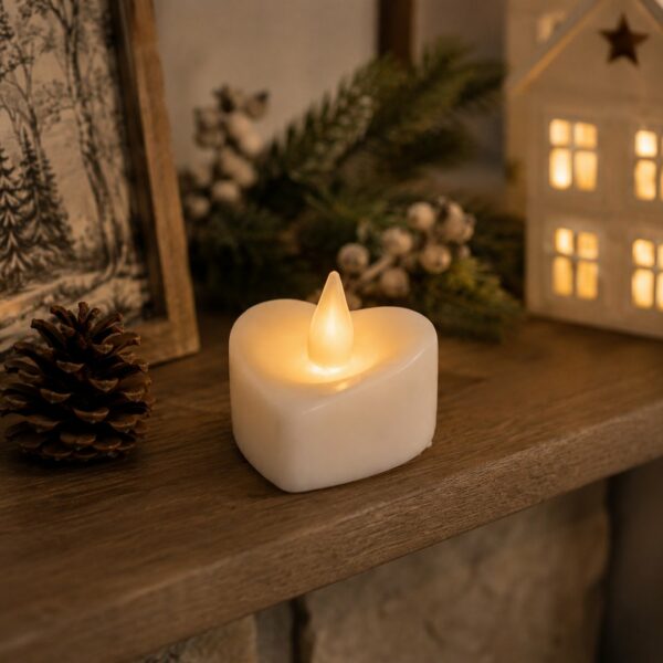 Candelina tealight a led Cuore