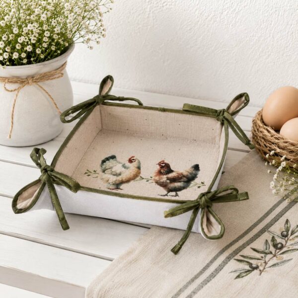 Cestino per il pane quadrato Gallina