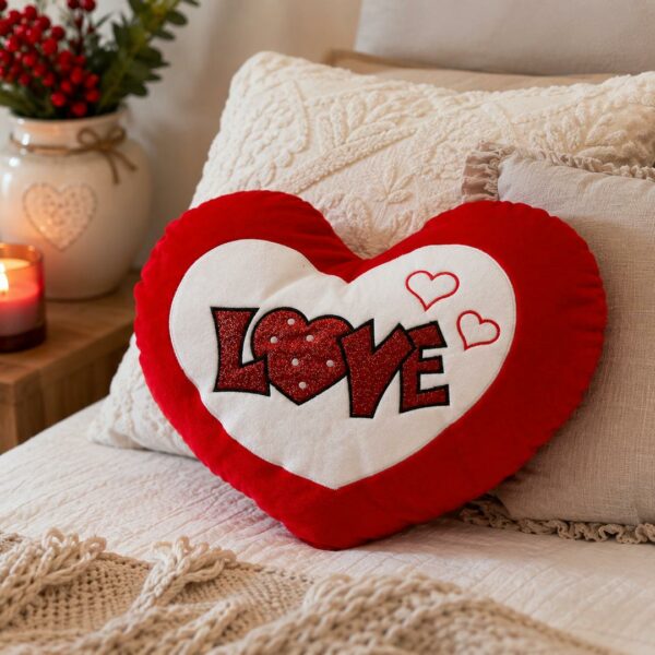 Cuscino a Cuore Rosso