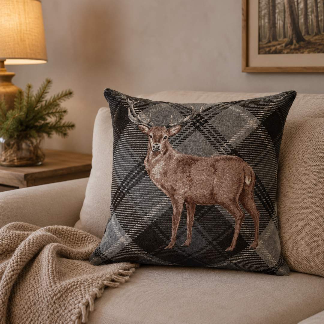 Cuscino arredo Cervo grigio