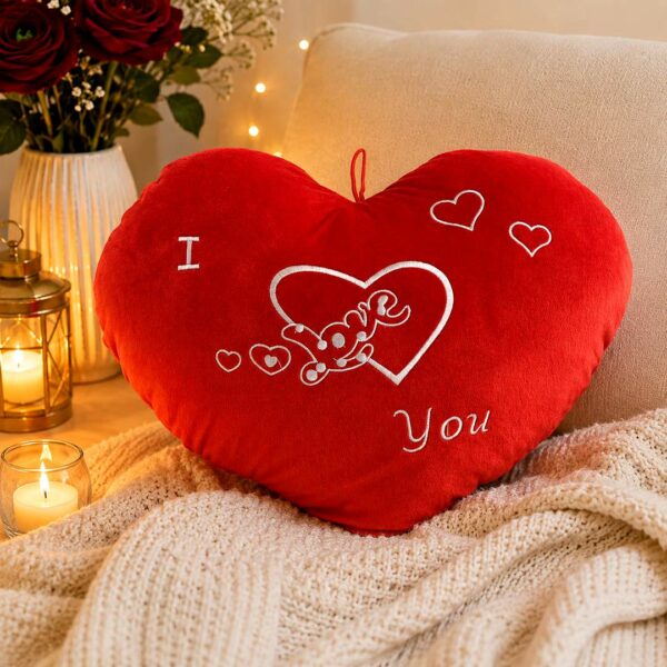 Cuscino cuore rosso