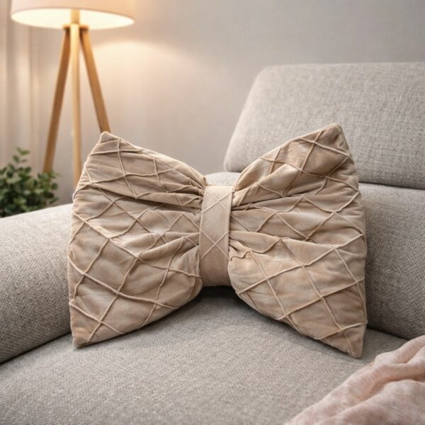 Cuscino fiocco beige