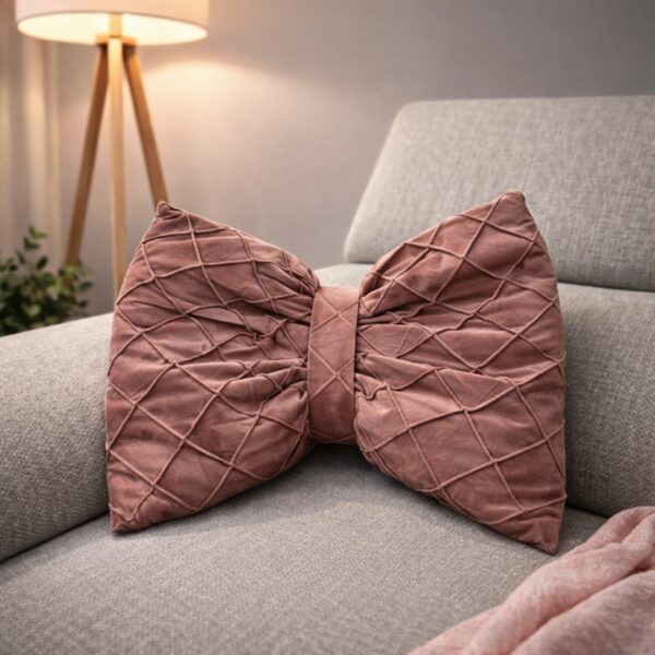 Cuscino fiocco rosa