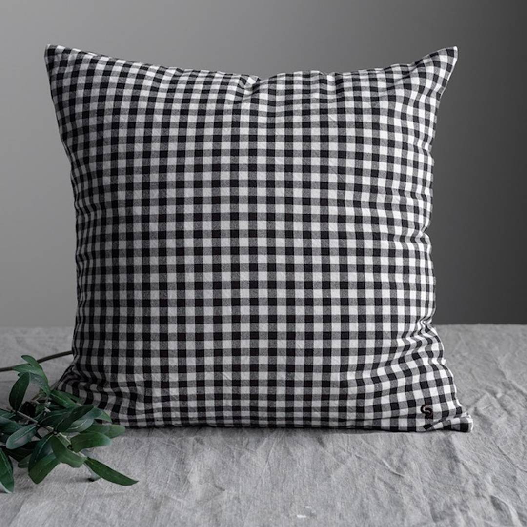 Fodera cuscino Rutan vichy marrone - immagine 2