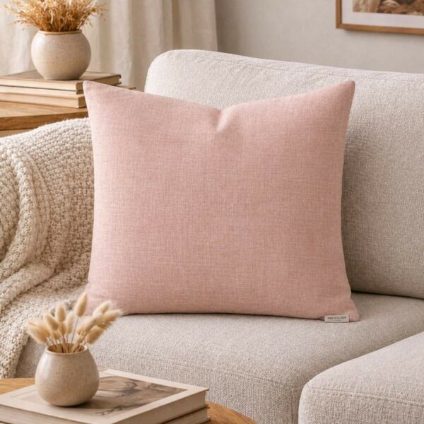 Fodera per cuscino arredo rosa cipria 40x40