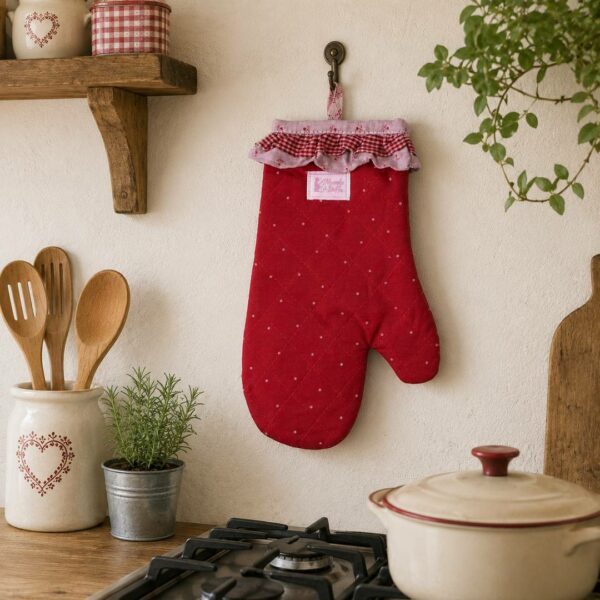 Guanto da cucina Balza rosso