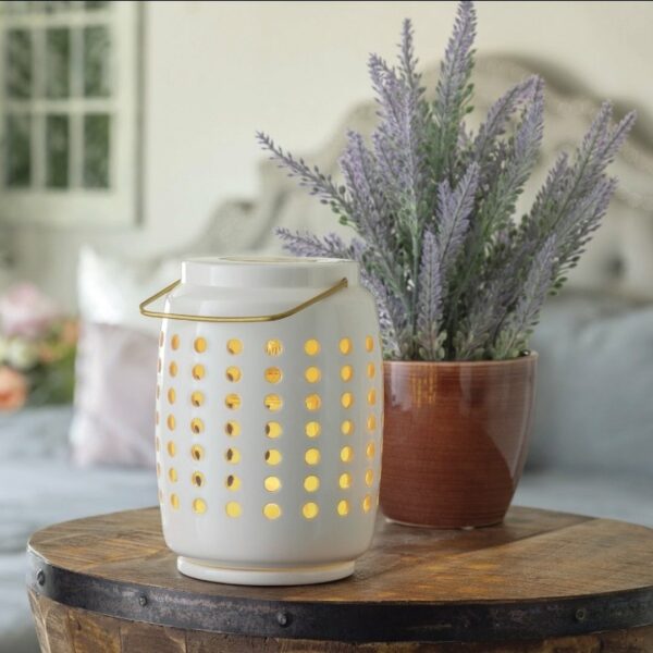 Lampada con diffusore per cere e oli Pois