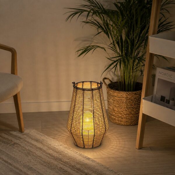 Lanterna Arvid in rattan grande