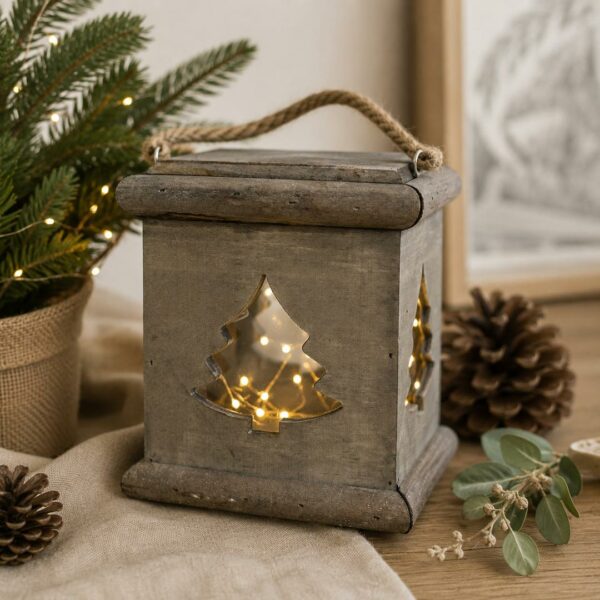Lanterna in legno "albero"