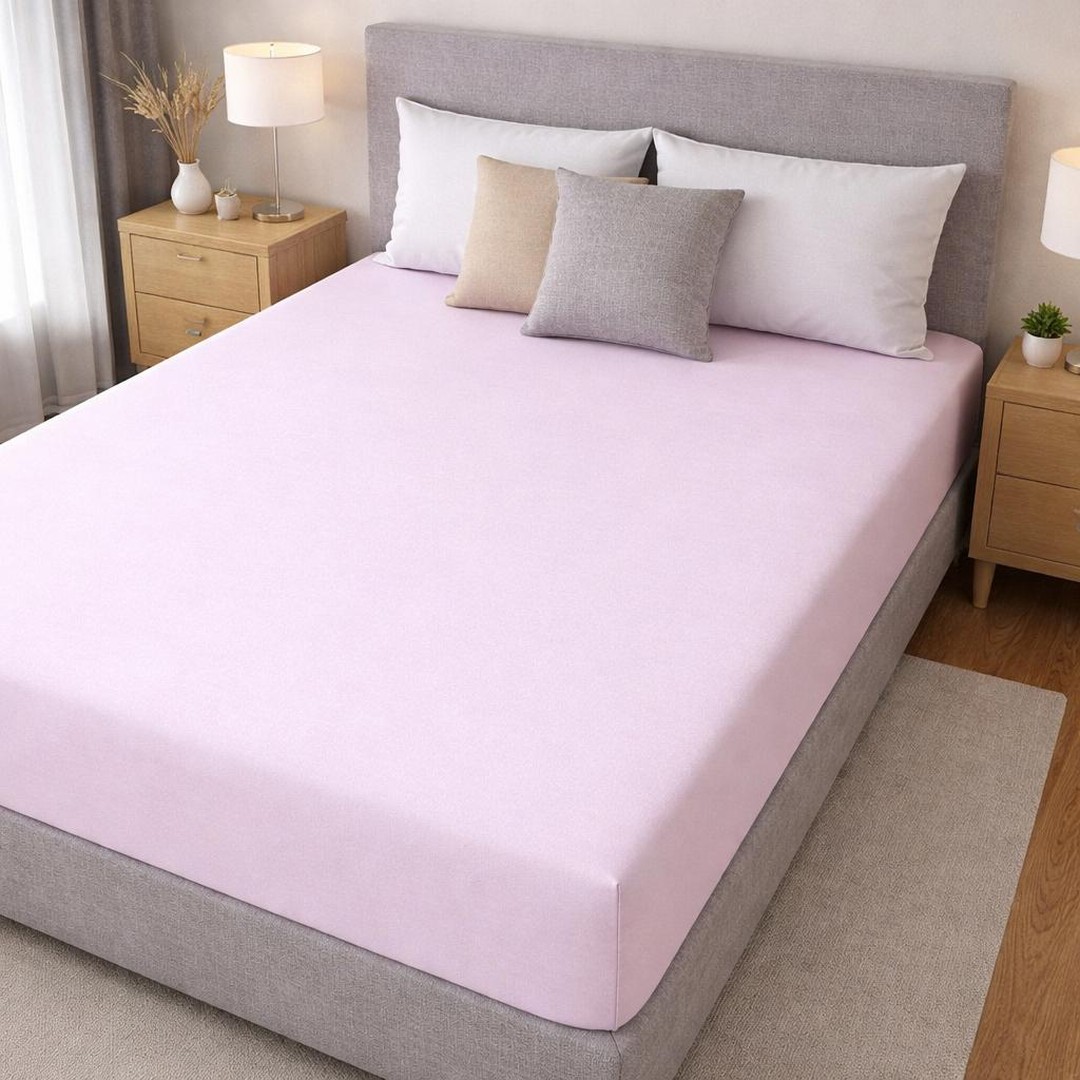 Lenzuolo matrimoniale con angoli Jersey rosa
