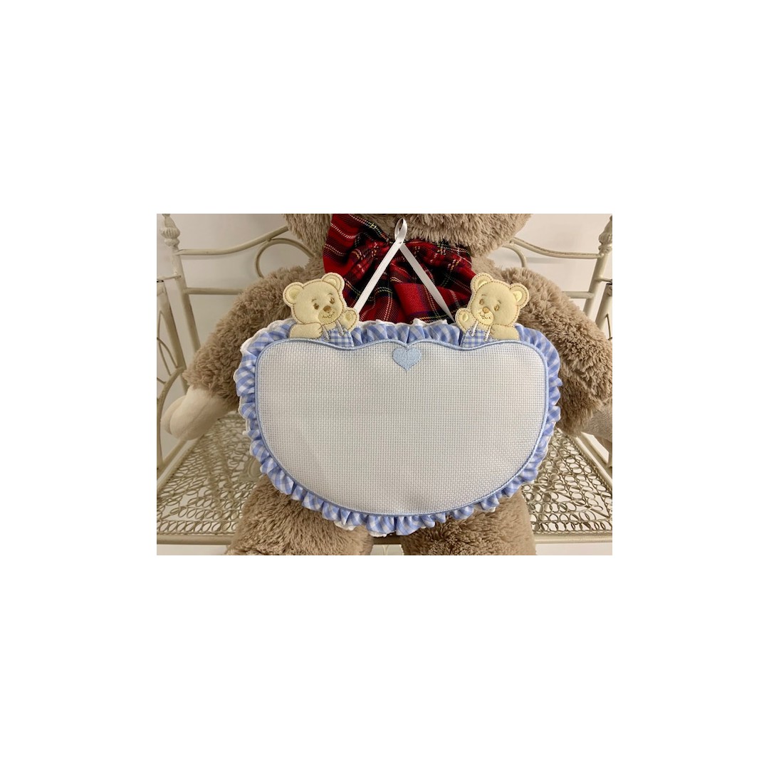 Fiocco nascita orsetti azzurro - immagine 2