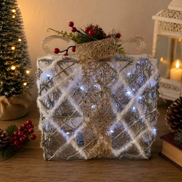 Pacco regalo fiocco oro grande