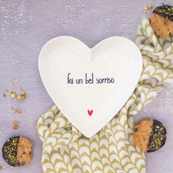 Piatto cuore Fai un bel Sorriso