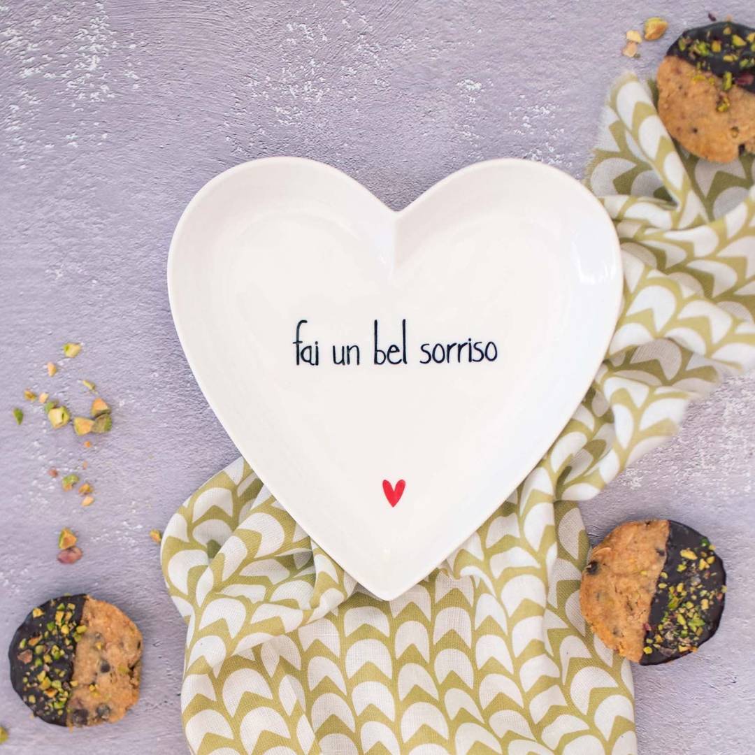 Piatto cuore Fai un bel Sorriso