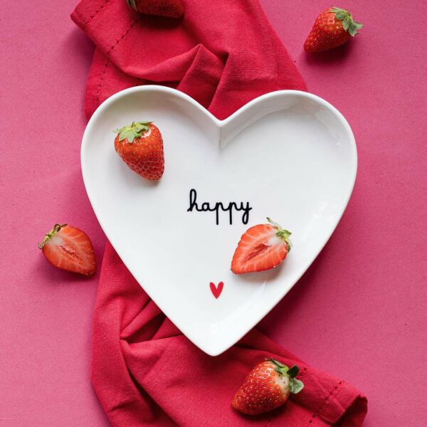 Piatto cuore Happy