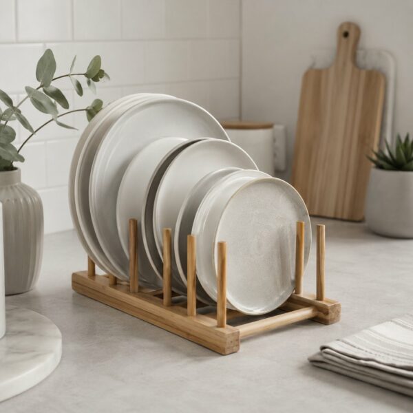 Porta piatti in bamboo
