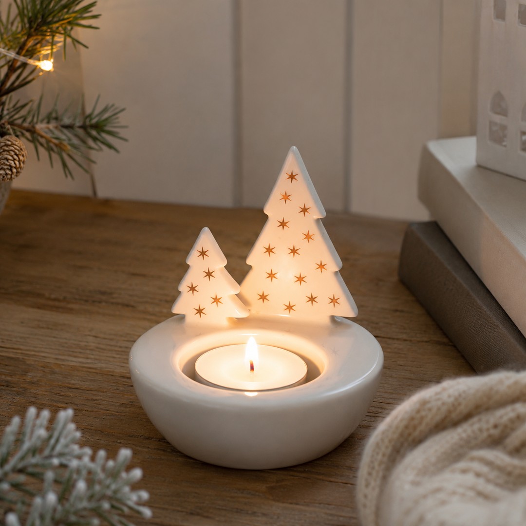 Porta tealight Alberi star