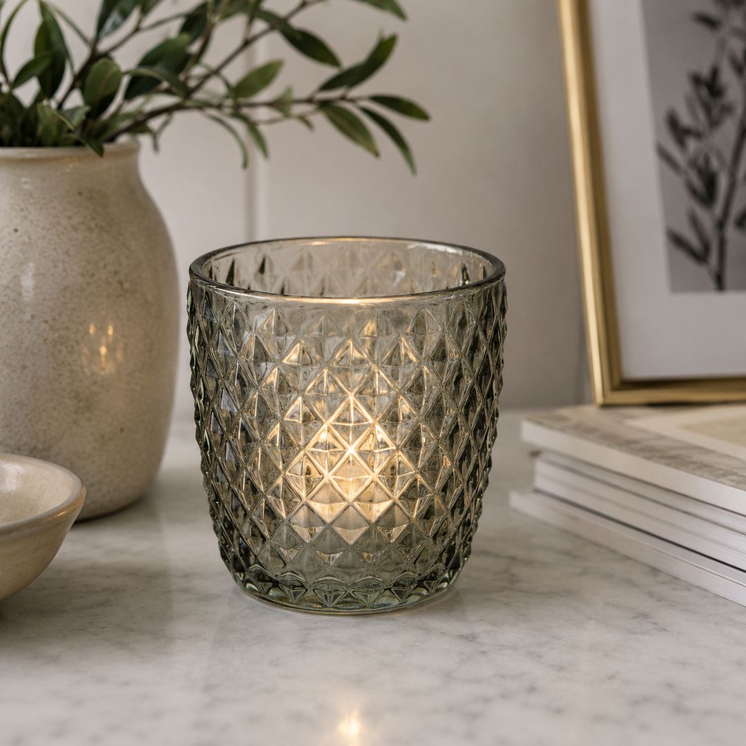 Porta tealight Marilu rombi