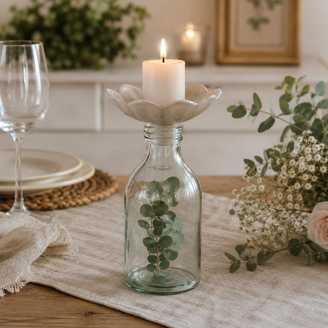 Candeliere Petalo beige
