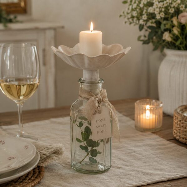 Candeliere Petalo bianco