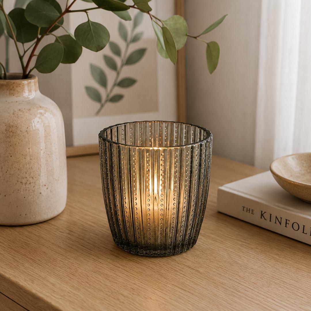 Porta tealight Marilu righe