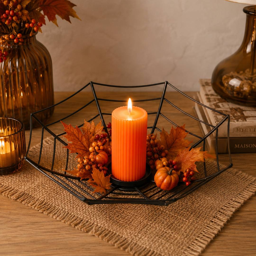 Porta tealight ragnatela L